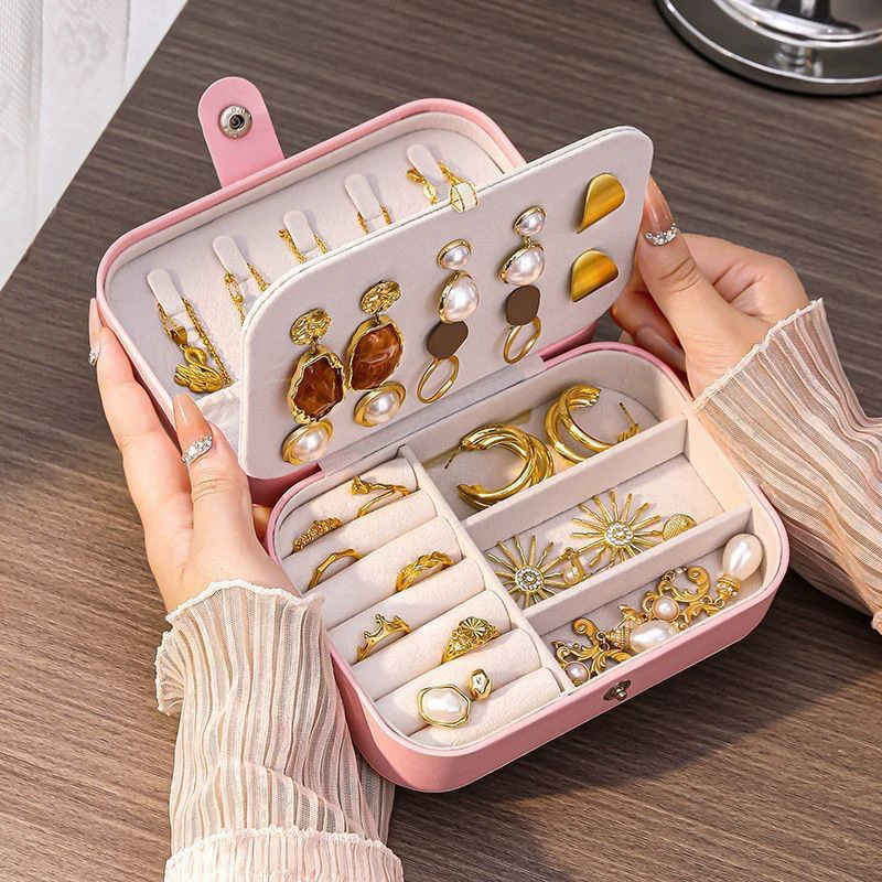 Accessories Travel Jewelry Box - صندوق مجوهرات صغير محمول مضاد للأكسدة