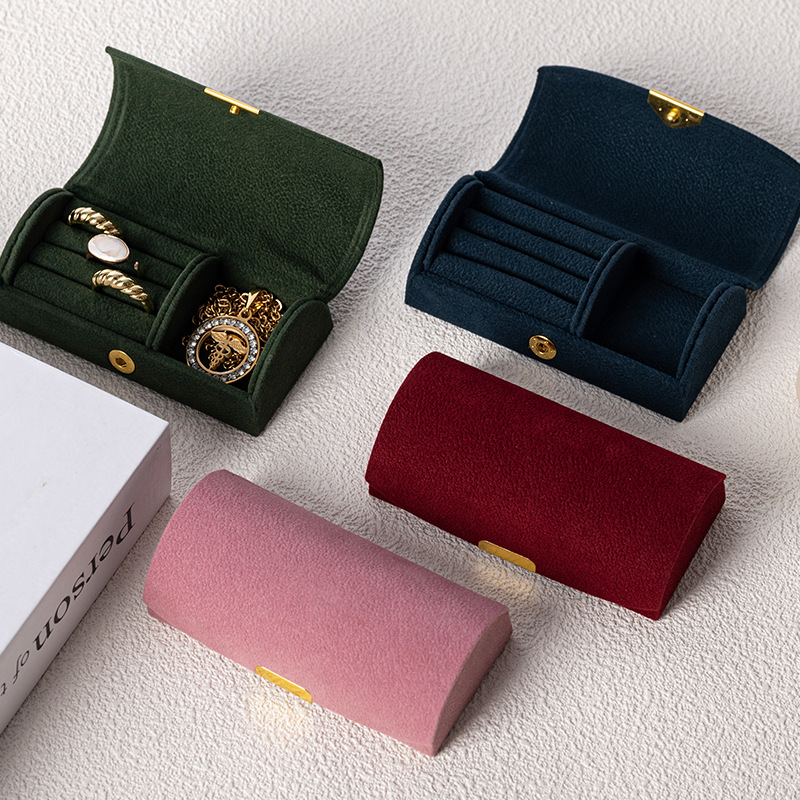Accessories Travel Jewelry Box - صندوق تخزين المجوهرات المحمول المقوس لرحلة