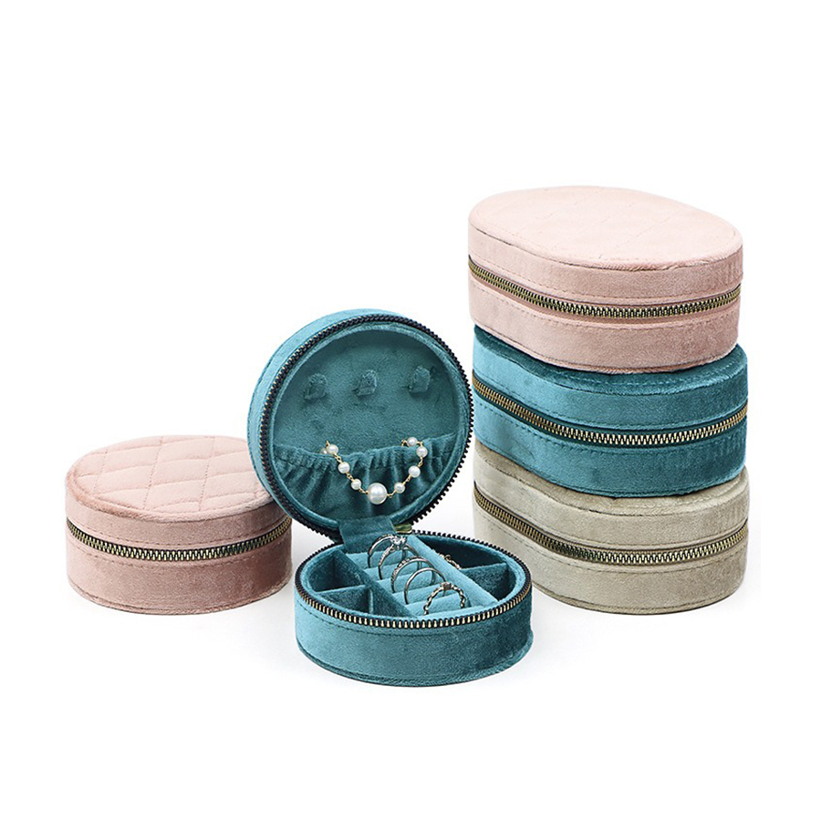 جولة الماس المخملية السفر صندو - مراجعة Accessories Travel Jewelry Box وسعره