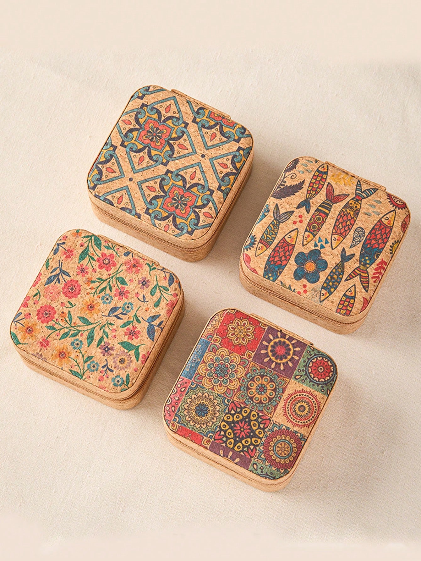 علبة مجوهرات مربعة الشكل بتصمي - مراجعة Accessories Travel Jewelry Box وسعره