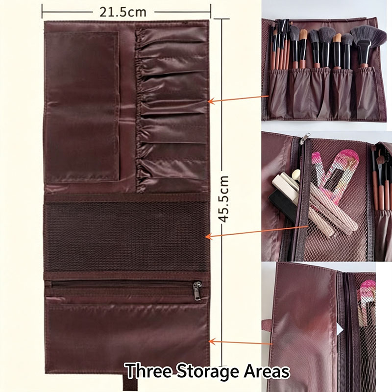 حقيبة فرش مكياج من الجلد الصنا - مراجعة Travel Accessories Toiletries وسعره