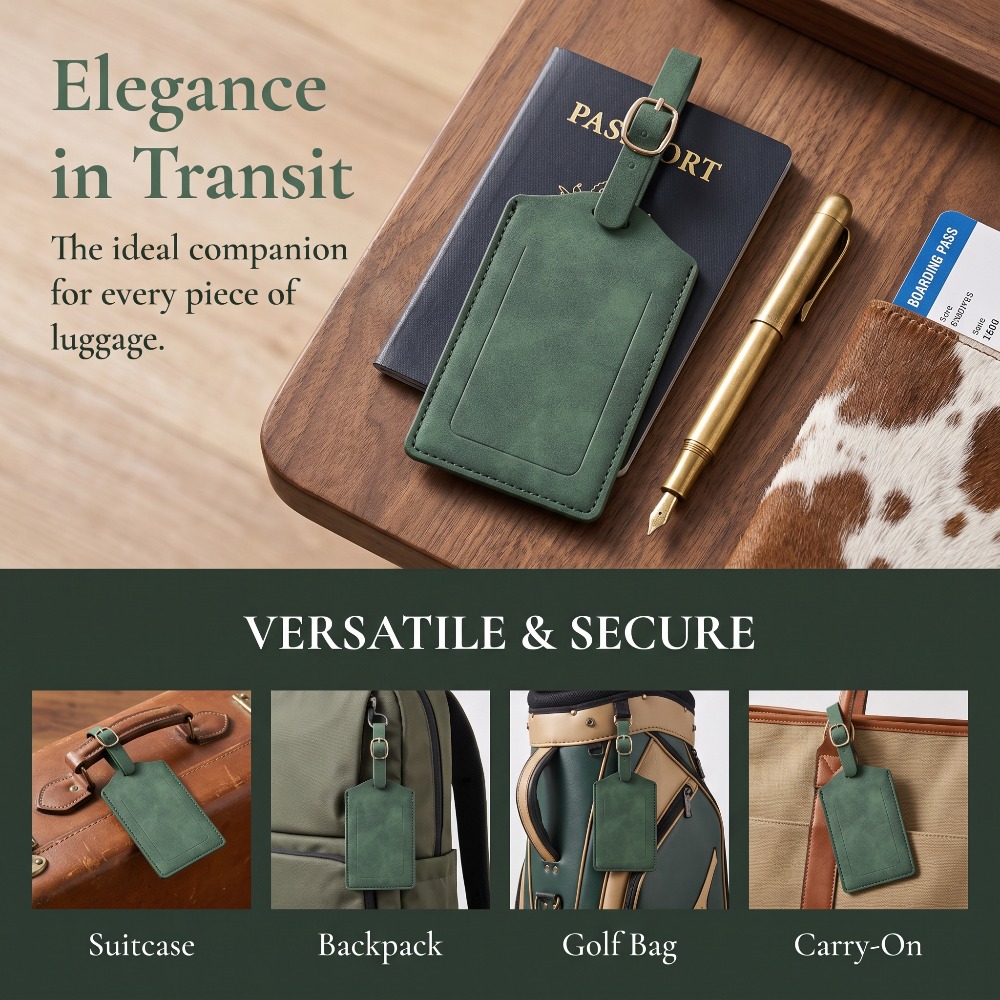 بطاقات أمتعة من الجلد الصناعي  - مراجعة Travel Accessories List وسعره