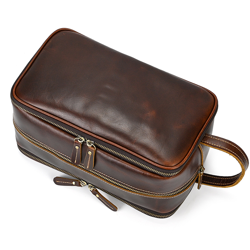 جلد البقر حقيبة أدوات الزينة ا - مراجعة Travel Accessories Toiletries وسعره