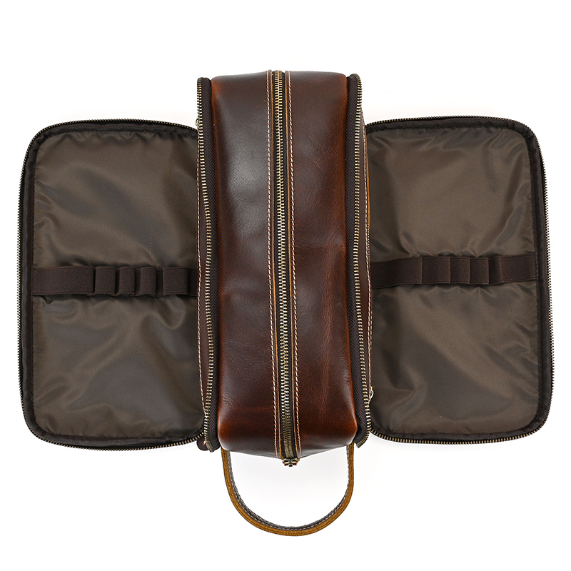 جلد البقر حقيبة أدوات الزينة ا - مراجعة Travel Accessories Toiletries وسعره
